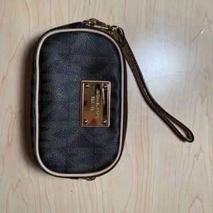 Michael Kors monogram wristlet